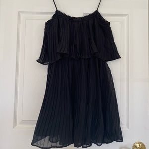 Pleated Black Dress Size: XS